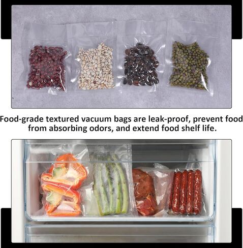 Jeffdad 100 Pcs Thick Vacuum Sealer Bags, 2.7x3.9 inch Small Vacuum Sealer Bags for Food Storage Heat Seal Bags Precut Food Storage Bag Clear Plastic Heat Seal Bag for Food Preservation in Saudi Arabia