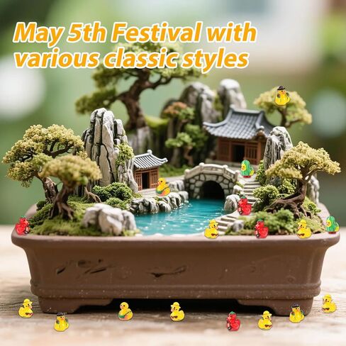 100pcs Cinco de Mayo Mini Ducks, Resin Cute Small Tiny Ducks Cinco de Mayo Miniature Decorations Practical Accessories for Party Beach Micro Landscape Garden Office Decoration in Saudi Arabia