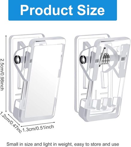 TIESOME 50Pcs Self Adhesive Clips for Photo Sticky Clips for Wall Tapestry Wall Hanging Clip Sticky Spring Clip for Office Home Clear Plastic Hook for Hanging Poster Photo Office Decoration in Saudi Arabia