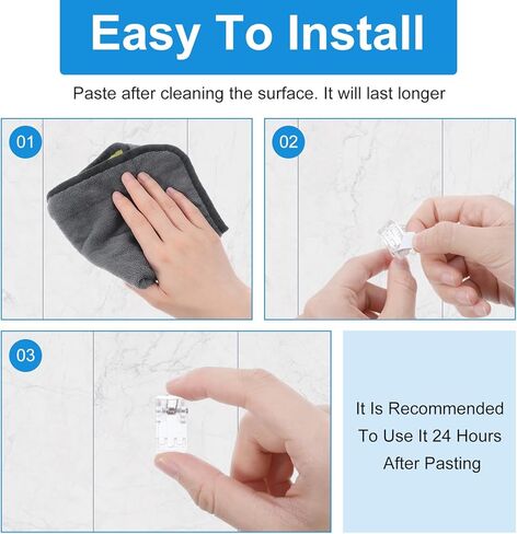 TIESOME 50Pcs Self Adhesive Clips for Photo Sticky Clips for Wall Tapestry Wall Hanging Clip Sticky Spring Clip for Office Home Clear Plastic Hook for Hanging Poster Photo Office Decoration in Saudi Arabia