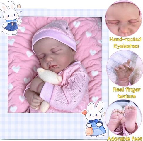 MRB Lifelike Reborn Baby Dolls -20 inch Realistic Newborn Baby Dolls, Soft Vinyl and Cloth Body Real Life Baby Dolls Girl with Accessories Birthday Gift for Kids Age 3 + in Saudi Arabia