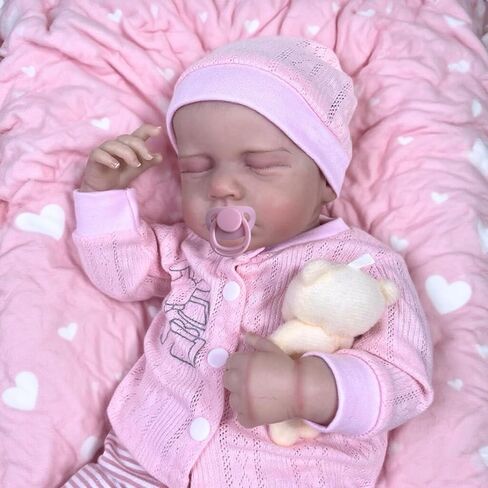 MRB Lifelike Reborn Baby Dolls -20 inch Realistic Newborn Baby Dolls, Soft Vinyl and Cloth Body Real Life Baby Dolls Girl with Accessories Birthday Gift for Kids Age 3 + in Saudi Arabia