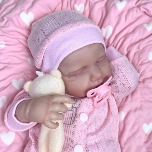 MRB Lifelike Reborn Baby Dolls -20 inch Realistic Newborn Baby Dolls, Soft Vinyl and Cloth Body Real Life Baby Dolls Girl with Accessories Birthday Gift for Kids Age 3 + in Saudi Arabia