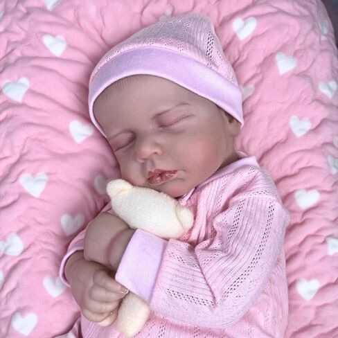 MRB Lifelike Reborn Baby Dolls -20 inch Realistic Newborn Baby Dolls, Soft Vinyl and Cloth Body Real Life Baby Dolls Girl with Accessories Birthday Gift for Kids Age 3 + in Saudi Arabia