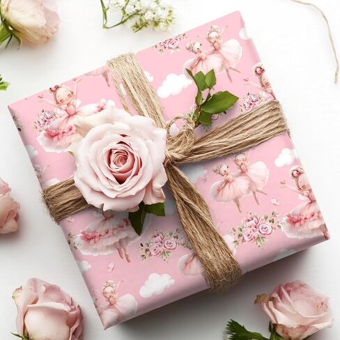 Whaline 6Pcs Ballerina Cotton Fabric Bundles Pink Dancing Girl Fat Quarters Ballet Dance Quilting Patchwork for DIY Sewing Craft Decor, 18 x 22 Inch in Saudi Arabia