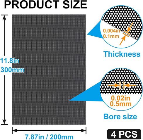 4 Sheets Black Fursuit Eyes Mesh, 0.5mm Waterproof Printable Blank Eye Mesh, PVC Blank Canvas Sheet for Furry Cosplay Props Fursuits Handicrafts Doll Making in Saudi Arabia