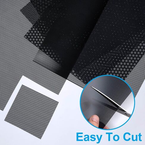4 Sheets Black Fursuit Eyes Mesh, 0.5mm Waterproof Printable Blank Eye Mesh, PVC Blank Canvas Sheet for Furry Cosplay Props Fursuits Handicrafts Doll Making in Saudi Arabia