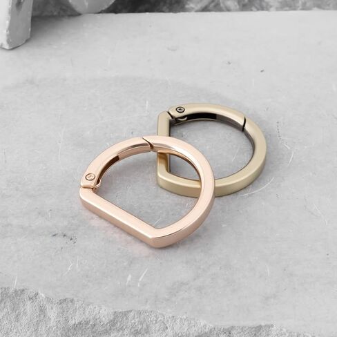 10 قطعة معدنية مسطحة D حلقة الربيع كيرينغ مشبك الربيع مشبك خاطف مشبك للحقائب والمحافظ in Kuwait