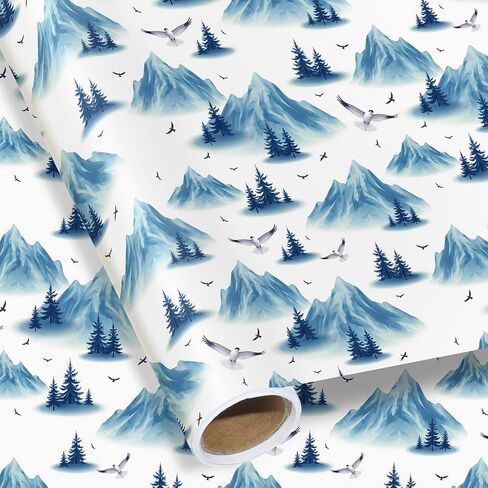 Pineraap Blue Water Wrapping Paper Roll, 17 In x 16.4 Ft - Mini Roll - Clear Ocean Waves Gift Wrap Paper, Blue Sea Pool Water Ripple Gift Wrap for Summer Beach Pool Birthday, Wedding, Baby Shower in Saudi Arabia