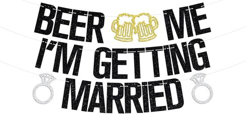 لافتة Beer Me I'm Getting Married، لافتة زفاف لحفلات الزفاف للزوجين الجدد، العروس لتكون، لوازم تزيين حفلات الزفاف والعروس المضحكة in Saudi Arabia
