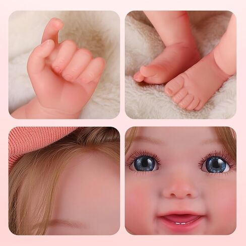 BABESIDE Reborn Baby Dolls، دمية طفل واقعية بجسم من القماش الناعم مقاس 20 بوصة مع شعر متجذر وعين مفتوحة دمية تولد من جديد للفتيات، دمى أطفال حقيقية مثالية للأطفال من سن 3 سنوات فما فوق، وقت اللعب والجمع in Saudi Arabia