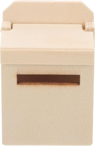 VICASKY 1:12 Miniature Dollhouse Wooden Mailbox 2.76 Inch Mini Letter Box Models Furniture Doll House Accessories Christmas Decoration in Saudi Arabia