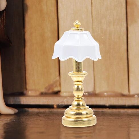 مصباح بيت الدمى المصغر من تويفيان: مصباح أرضي صغير يعمل بالبطارية بمقياس 1 12 بدون ضوء العمل ملحقات بيت الدمى نموذج ضوء الطاولة للحرف اليدوية in Kuwait