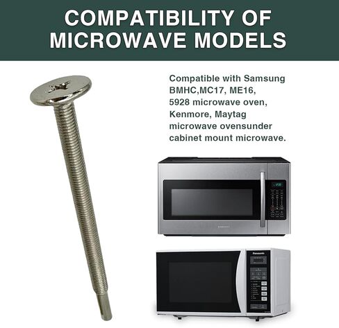 Under-Cabinet Installation Microwave Flat-Head Bolts DE60-20066A, Replacement for Samsung kit PS4226718 AP4219712 2079902, Compatible with GE, Kenmore, Maytag microwaves, 2 Pieces per Set. in Saudi Arabia