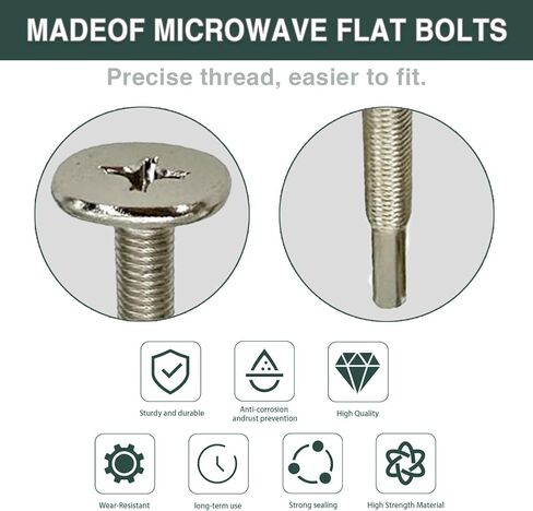 Under-Cabinet Installation Microwave Flat-Head Bolts DE60-20066A, Replacement for Samsung kit PS4226718 AP4219712 2079902, Compatible with GE, Kenmore, Maytag microwaves, 2 Pieces per Set. in Saudi Arabia