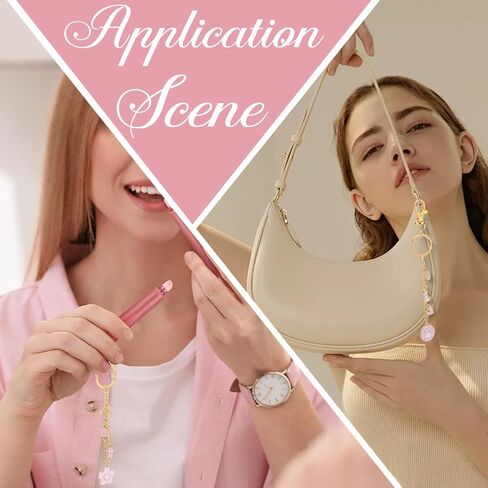 221Pcs Lip Gloss Keychain Making Kit 100 Pink Enamel Charms 16.4 Feet (5m) Gold Jewelry Chain with Key Ring Swivel Clasps for Women DIY Keychain Bag Charm Gift Accessories in Kuwait