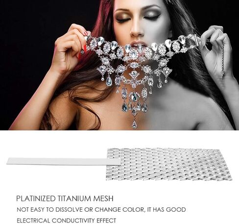 Kodrily Platinized Mesh, 1Pcs Anode Rhodium Jewelry Plating Mesh Tool with Handle, 7.87 x 1.97 Inch Plating Plater Tool Parts for Jewelry Making in Saudi Arabia