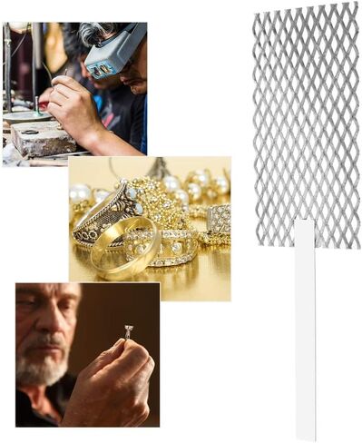Kodrily Platinized Mesh, 1Pcs Anode Rhodium Jewelry Plating Mesh Tool with Handle, 7.87 x 1.97 Inch Plating Plater Tool Parts for Jewelry Making in Saudi Arabia