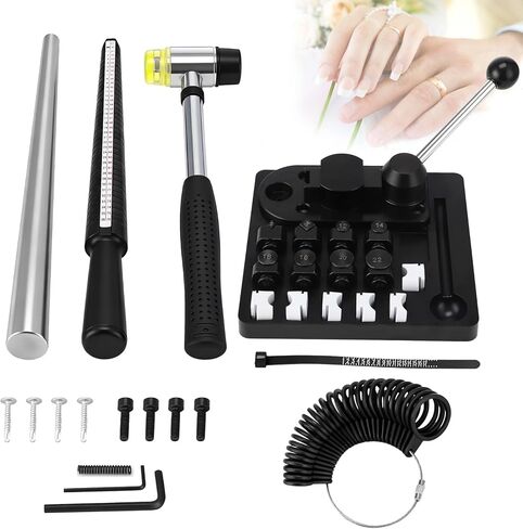 OMISTAR Professional Jewelry Ring Bender Kit, Multi-Functional Ring Maker with Nylon Dies and Ring Sizer Measuring Tool, Ring Making Kit for DIY Jewelry Making in Saudi Arabia