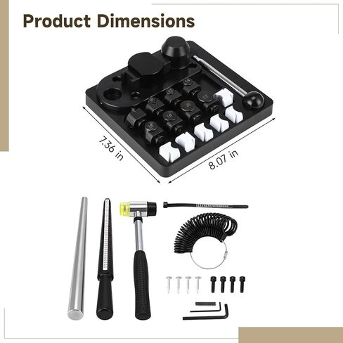 OMISTAR Professional Jewelry Ring Bender Kit, Multi-Functional Ring Maker with Nylon Dies and Ring Sizer Measuring Tool, Ring Making Kit for DIY Jewelry Making in Saudi Arabia