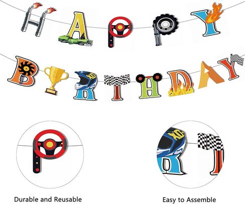 Monster Truck Birthday Banner Cars Theme Party Supplies Monsters Trucks Party Decorations for Monster Truck Parties, Cars Celebrations & Automotive-Themed Party Decorations in Saudi Arabia