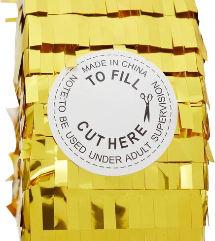 Juvale Gold Foil Number 3 Pinata - حامل حلوى وألعاب واسع بيناتا عيد الميلاد - ديكور حفلات قابل للتعليق - 11.1 × 2.9 × 16.1 بوصة، ورق، ذهبي in Kuwait