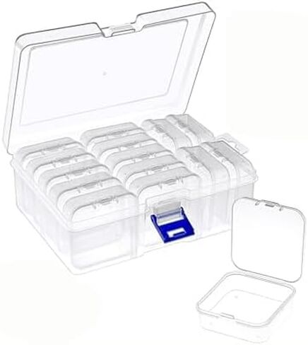15 Pcs Bead Storage Organizer, 2 Inch Clear Jewelry Storage Containers, Mini Plastic Organizer Boxes for DIY Craft, Jewelry Bracelet Making in Saudi Arabia