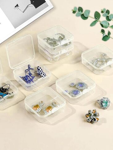 15 Pcs Bead Storage Organizer, 2 Inch Clear Jewelry Storage Containers, Mini Plastic Organizer Boxes for DIY Craft, Jewelry Bracelet Making in Saudi Arabia