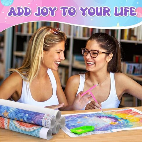 QAZWSX Cute Teeth Dental Seamless Pattern 5D Diamond Drawing Easy DIY Number Kits for Men Women, Tooth Full Drill Round Diamond Painting Kits for Home Wall Decor Christmas Gift 12x16in in Saudi Arabia