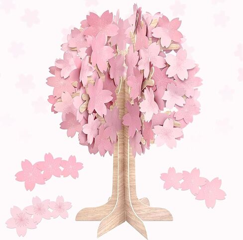 Cheerland Cherry Blossom Tree of Life Centerpiece 3D Table Decor Spring Thankful Tree for Classroom Office Table Centerpiece Japanese Party Supplies Sakura Pink Flowers Décor Arrangements Displays in Saudi Arabia