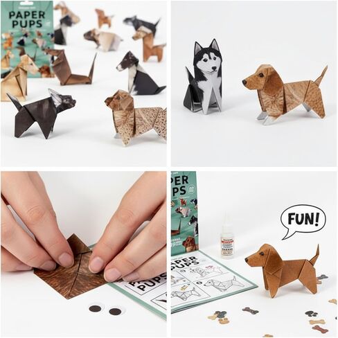 Handmade DIY Paper dog Models Which can be Folded into various dog Shapes meet the needs of Handcrafting and Decoration Suitable for adult and Children s Parent-Child activities (50 pieces) in Saudi Arabia