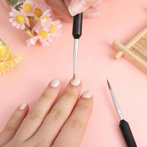 SHENLIU 11 Pack Detailing Paint Brush, Micro Outlining Paint Brushes, Fine Art Brush Set for Detailing Small Scale Models Art Stroke Watercolor Oil Face Nail Line Drawing by Numbers Kit(Plastic) in Saudi Arabia