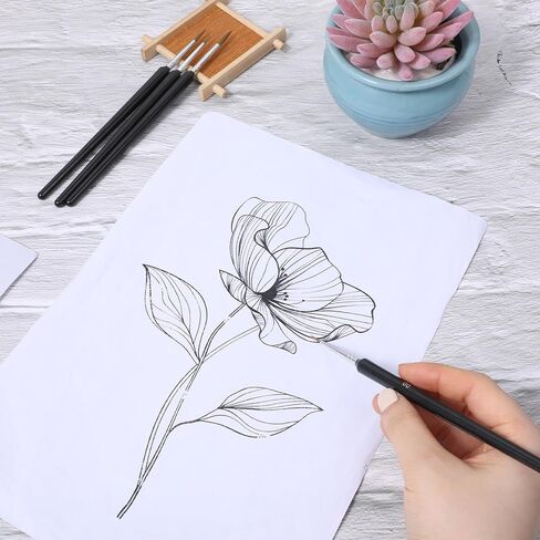 SHENLIU 11 Pack Detailing Paint Brush, Micro Outlining Paint Brushes, Fine Art Brush Set for Detailing Small Scale Models Art Stroke Watercolor Oil Face Nail Line Drawing by Numbers Kit(Plastic) in Saudi Arabia