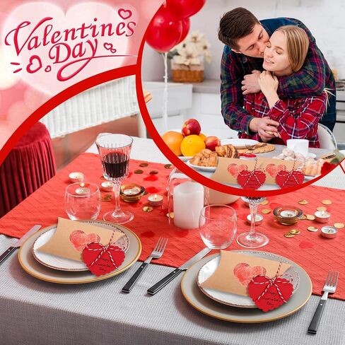 FYSUIMU 50Pcs Valentine' s Day Treat Boxes with Gift Tag Cotton Rope Paper Gift Container Kraft Pillow Box with Heart Shaped PVC Window for Wedding Birthday Sweets Chocolate in Saudi Arabia