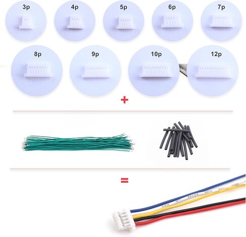 JST SH 1.0mm Connector Kit with 28AWG Pre-Crimped Cables(3/4/5/6/7/8/9/10/12 Pin Housing JST Adapter for FPV Drone Flight Controller in Saudi Arabia