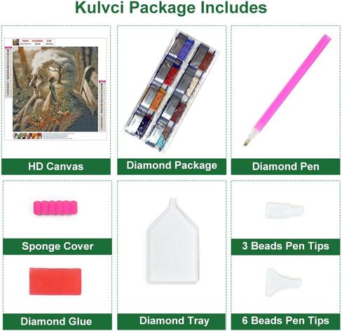 مجموعات الطلاء الماسي من Kulvci Old Lady للبالغين، مجموعات فنية ماسية دائرية كاملة الحفر، مشغولات ألماس 5D DIY لهدايا تزيين الجدران المنزلية, 12×12inch in Saudi Arabia