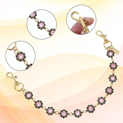 Yolev Bag Charm Chain Gold Purse Charms for Handbags Flower Shape Women's Purse Chain Vintage Gold Chains for Purses Women Tote Bags in Saudi Arabia