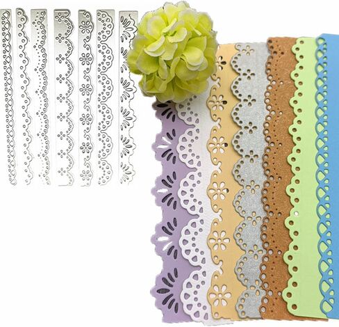 7pcs/Set Lace Cutting Die Scrapbooking Die for DIY Album Paper Card Decorative Edge Frame Die Cut in Saudi Arabia