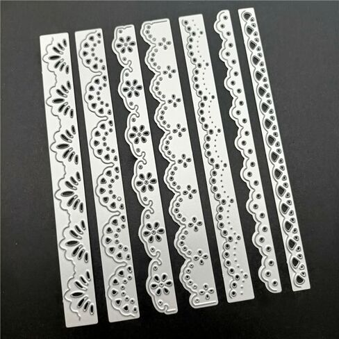 7pcs/Set Lace Cutting Die Scrapbooking Die for DIY Album Paper Card Decorative Edge Frame Die Cut in Saudi Arabia