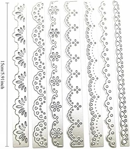 7pcs/Set Lace Cutting Die Scrapbooking Die for DIY Album Paper Card Decorative Edge Frame Die Cut in Saudi Arabia