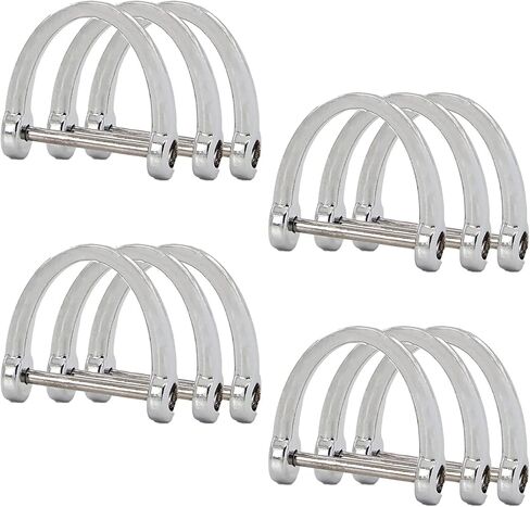 12 قطعة من سلسلة المفاتيح على شكل حرف D، حلقات على شكل حرف D مع مشبك لولبي، سلسلة مفاتيح على شكل حدوة حصان لمفتاح السيارة in Kuwait