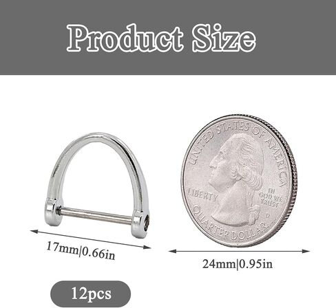 12 قطعة من سلسلة المفاتيح على شكل حرف D، حلقات على شكل حرف D مع مشبك لولبي، سلسلة مفاتيح على شكل حدوة حصان لمفتاح السيارة in Kuwait