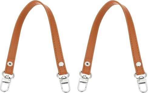 PATIKIL Leather Purse Handle Strap, 2 Pcs 17 Inch Leather Purse Strap Replacement DIY Women Clutch Bag Handbag Top Handle Strap Repair Accessories, White in Saudi Arabia