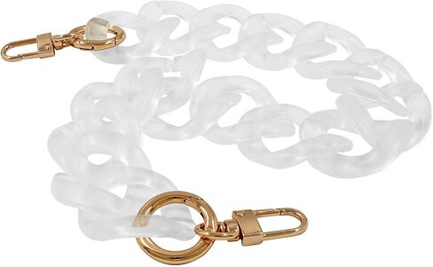 Luomorgo 1 Pc Acrylic Purse Chain Handbag Strap, Clear Acrylic Chain Strap Replacement, Adjustable Purse Chain Handles for Shoulder Bags, Clutch Purse DIY Crafts (17.7" Length) in Kuwait