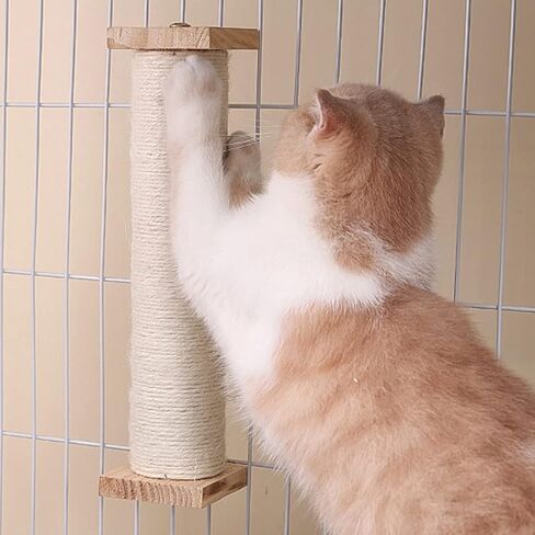SHENGOCASE 2-Pack Cat Scratching Post for Crate Cage, Cage Mounted Scratching Post with Self Groomer and Massager, Cat Kennel Playpen Accessories in Saudi Arabia