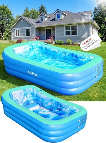2026 Large Inflatable Pool with Big Backrest and Seat, Oversized Thickened Blowup Pool for Adults,Inflatable Backyard Pools for Adult,Durable Family Swimming Pools Summer Water Party98 x63 x21.6,Green in Saudi Arabia