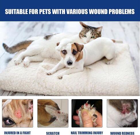 JoanofArc Dog Wound Care Hydro Gel، يشفي الجروح، جل العناية بجروح القطط، يساعد في الجروح والعضات والإصابات أثناء القتال والخدوش والإصابات أثناء تقليم الأظافر، جل العناية اليومية اللطيفة، 0.68 أونصة سائلة in Kuwait
