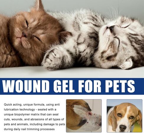 JoanofArc Dog Wound Care Hydro Gel، يشفي الجروح، جل العناية بجروح القطط، يساعد في الجروح والعضات والإصابات أثناء القتال والخدوش والإصابات أثناء تقليم الأظافر، جل العناية اليومية اللطيفة، 0.68 أونصة سائلة in Kuwait