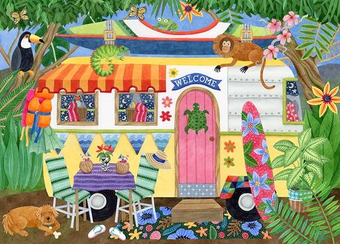 Ceaco - EZ 2 Hold - Stephanie Peterson Jones - Costa Rica - 500 Piece Puzzle for Adults - Challenging and Perfect for Game Nights - Finished Puzzle Size 21.25 x 15 in Saudi Arabia