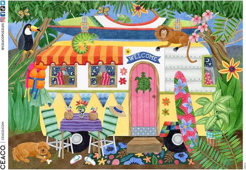 Ceaco - EZ 2 Hold - Stephanie Peterson Jones - Costa Rica - 500 Piece Puzzle for Adults - Challenging and Perfect for Game Nights - Finished Puzzle Size 21.25 x 15 in Saudi Arabia